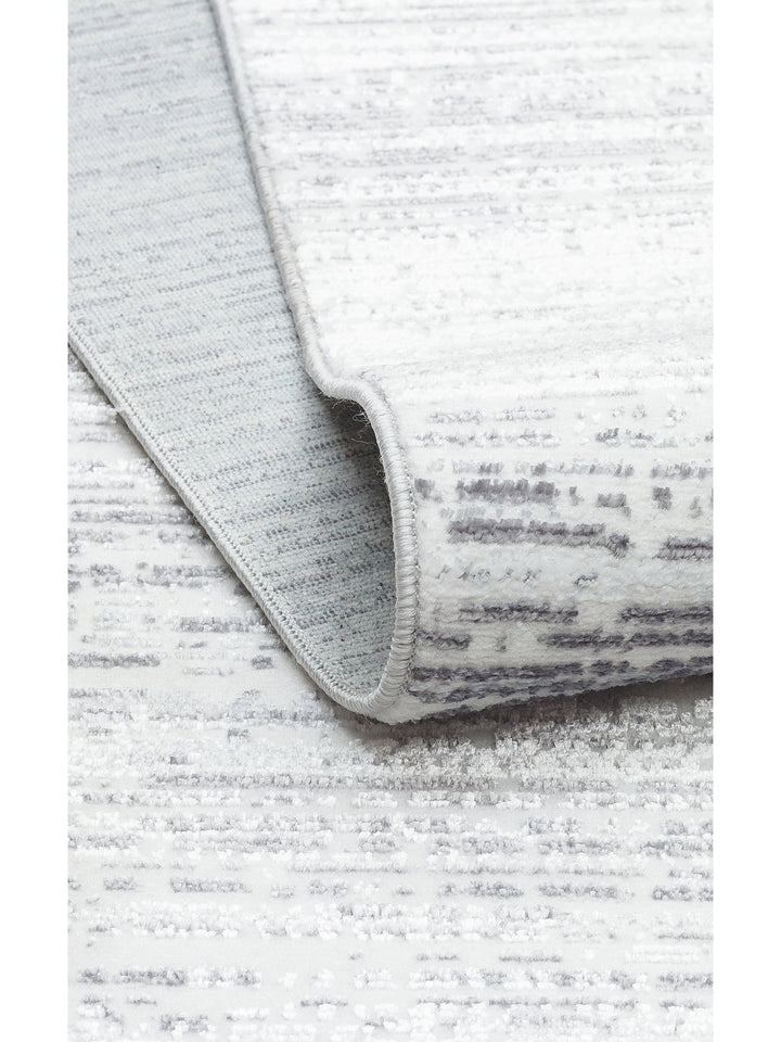 Smooth Yıkanabilir Kaymaz Parlak Oturma Odası Salon Koridor İnce Dokuma Modern Halı 101 L.GREY XW - Carpetdocia