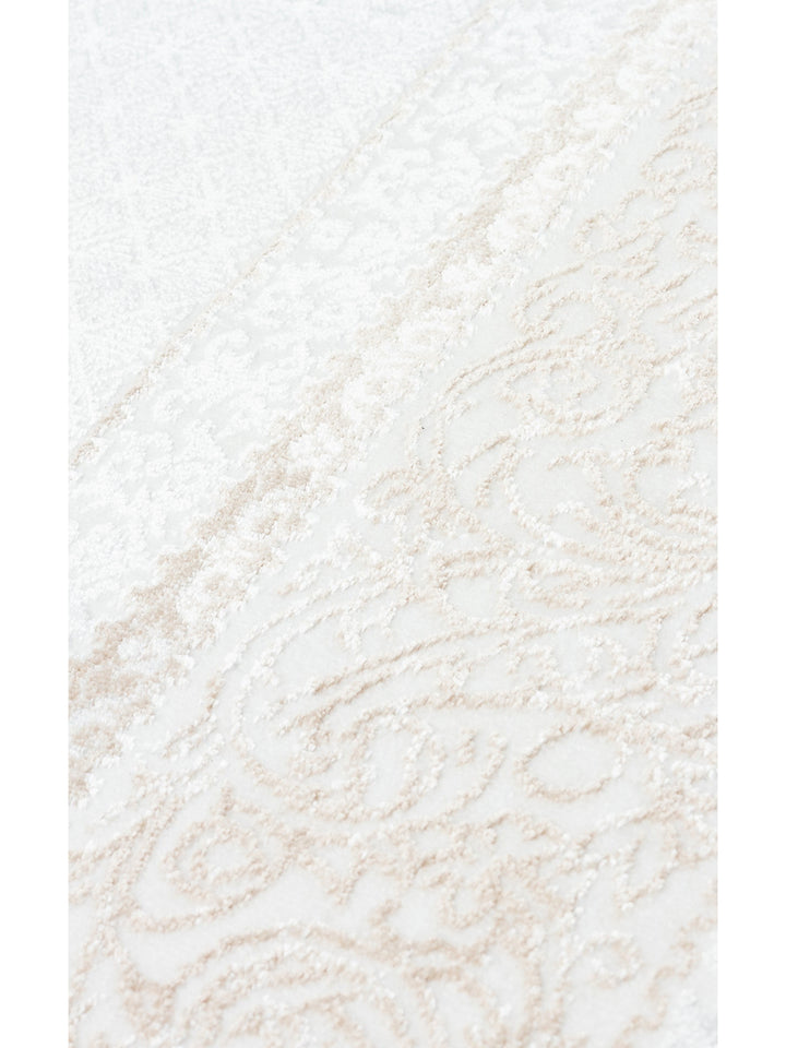 Smooth Yıkanabilir Kaymaz Parlak Oturma Odası Salon Koridor İnce Dokuma Modern Halı 102 BEIGE XW - Carpetdocia