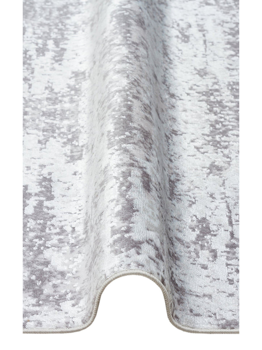 Smooth Yıkanabilir Kaymaz Parlak Oturma Odası Salon Koridor İnce Dokuma Modern Halı 112 GREY - Carpetdocia