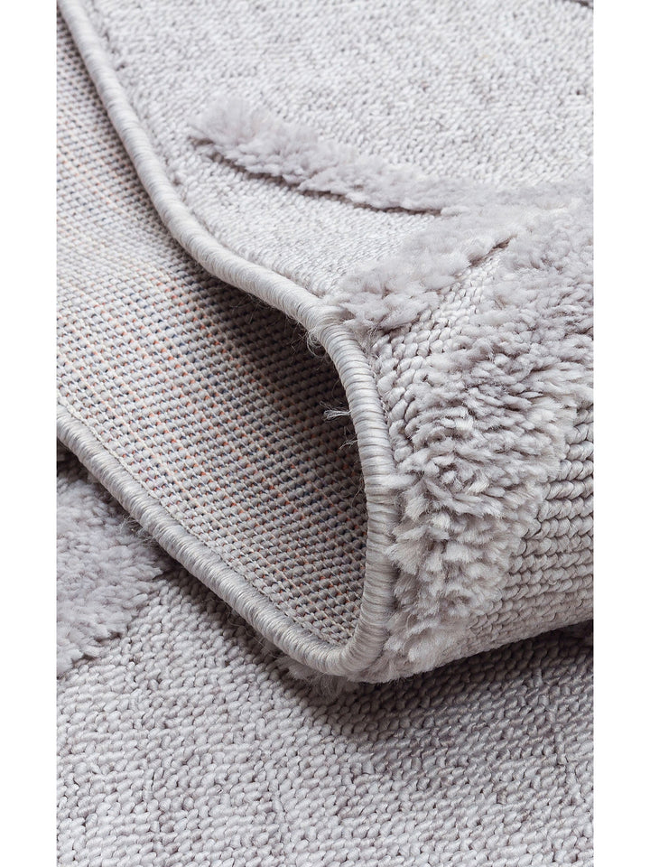 Tabasco Serisi Etnik Desenli Oturma Odası Salon Koridor Modern İskindinav Halı 03 GREY - Carpetdocia