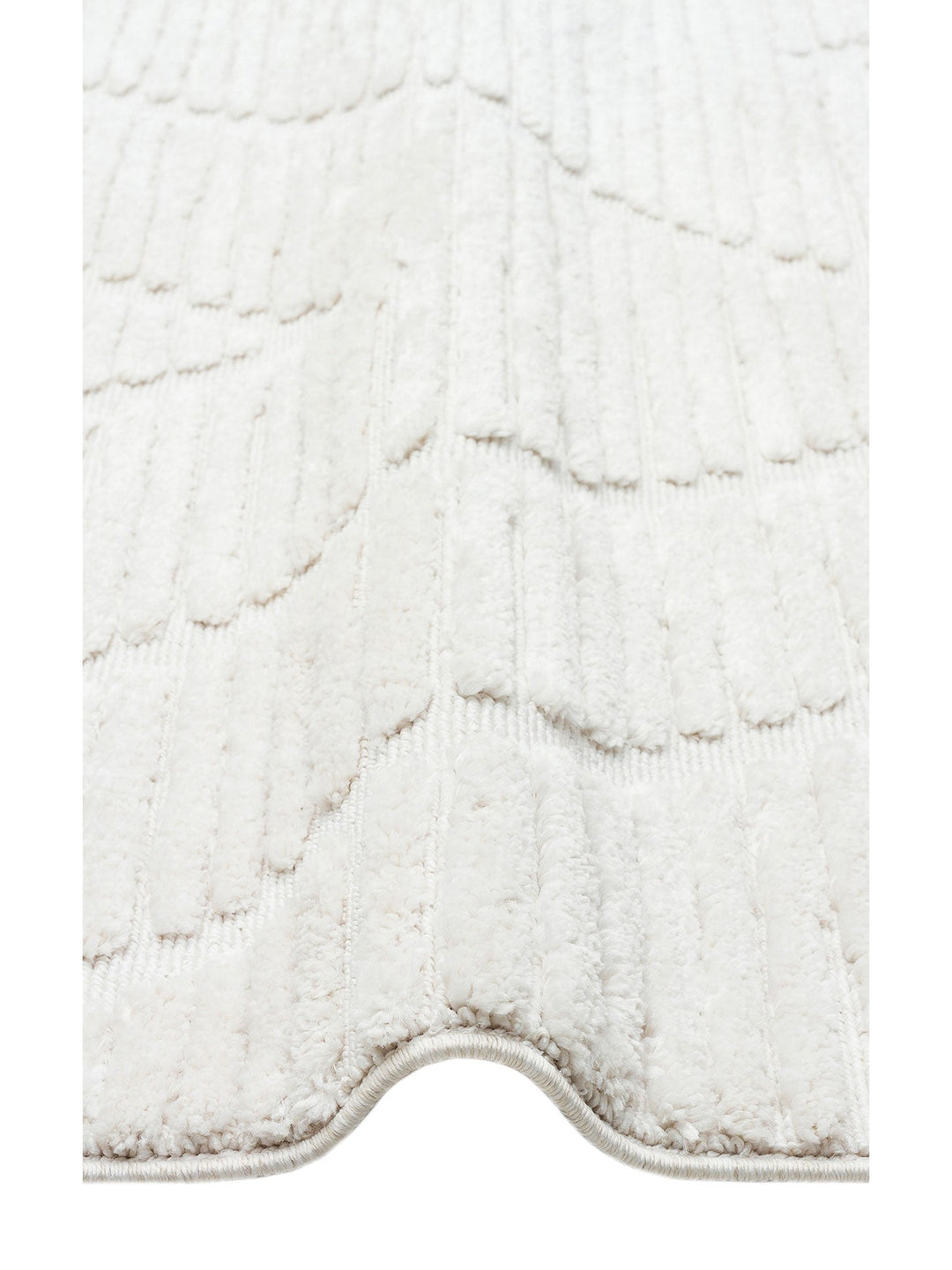 Tabasco Serisi Etnik Desenli Oturma Odası Salon Koridor Modern İskindinav Halı 08 WHITE - Carpetdocia