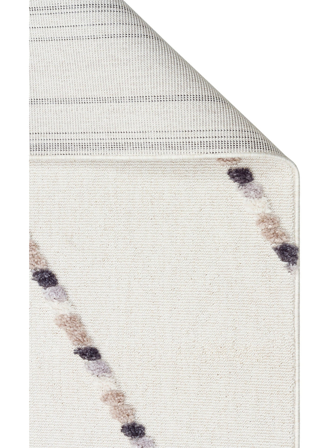 Tabasco Serisi Etnik Desenli Oturma Odası Salon Koridor Modern İskindinav Halı TAB 04 WHITE BEIGE - Carpetdocia