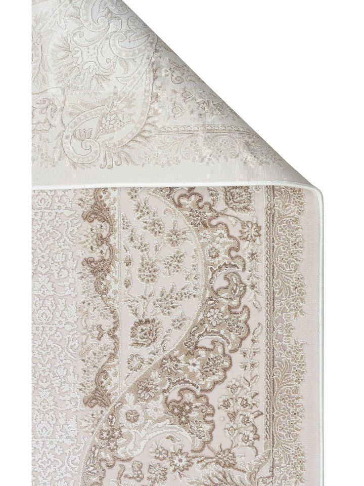 Tango Parlak Şık ve Modern Sıkı Dokuma Salon Halısı 03 CREAM BEIGE - Carpetdocia