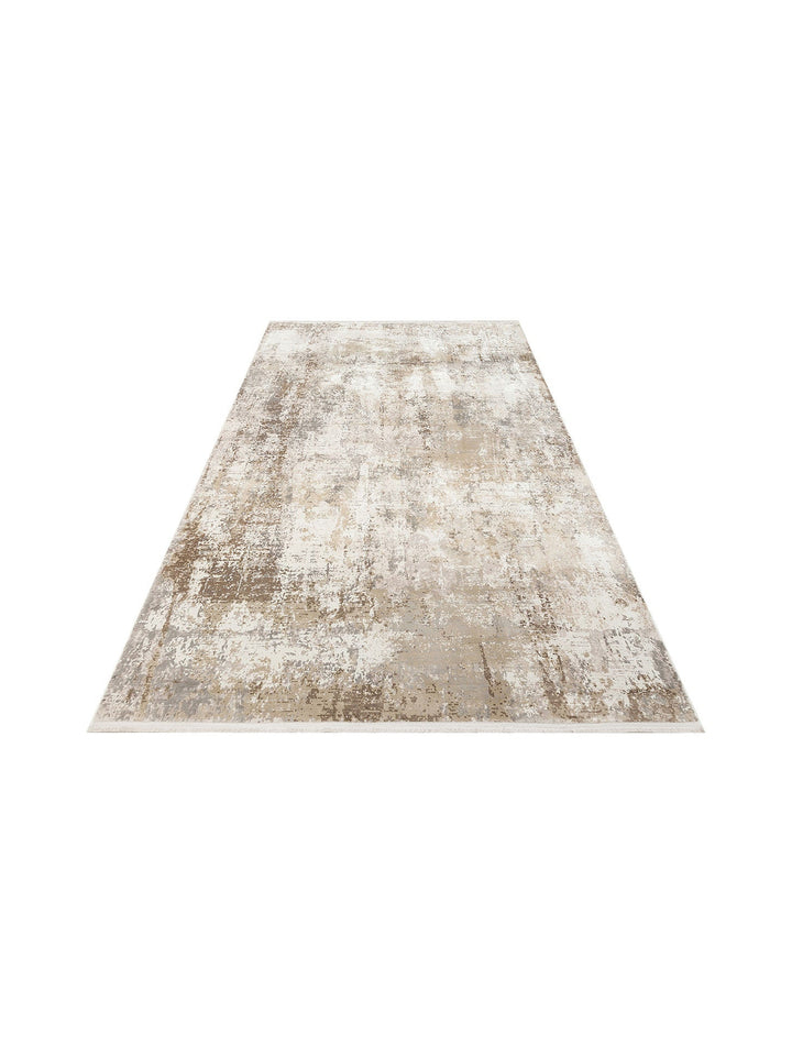 Tango Parlak Şık ve Modern Sıkı Dokuma Salon Halısı 04 CREAM BEIGE - Carpetdocia