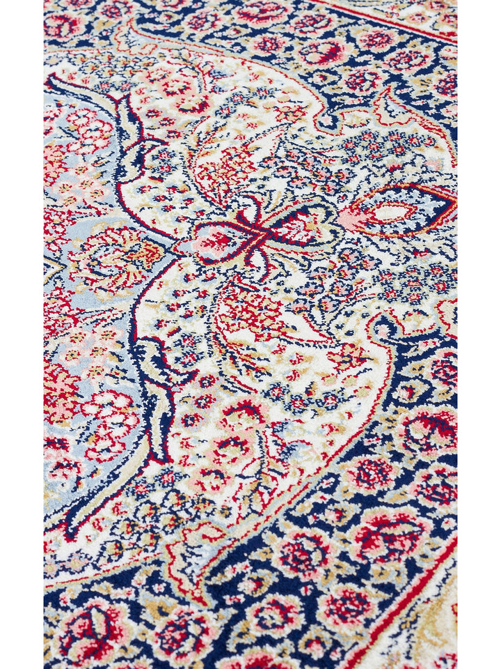 Topkapı Serisi Yüksek Kalite Sık Dokuma Klasik Desenli Özel Işıltılı Salon Halısı 02 CREAM - Carpetdocia