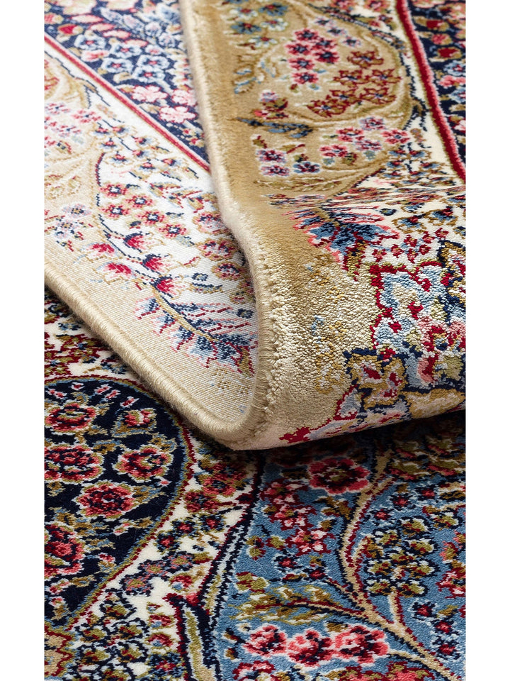 Topkapı Serisi Yüksek Kalite Sık Dokuma Klasik Desenli Özel Işıltılı Salon Halısı 02 CREAM - Carpetdocia