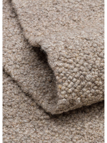 Agra Serie Woll-, Polyester- und Baumwollmischung handgeknüpfter Teppich DARK STONE