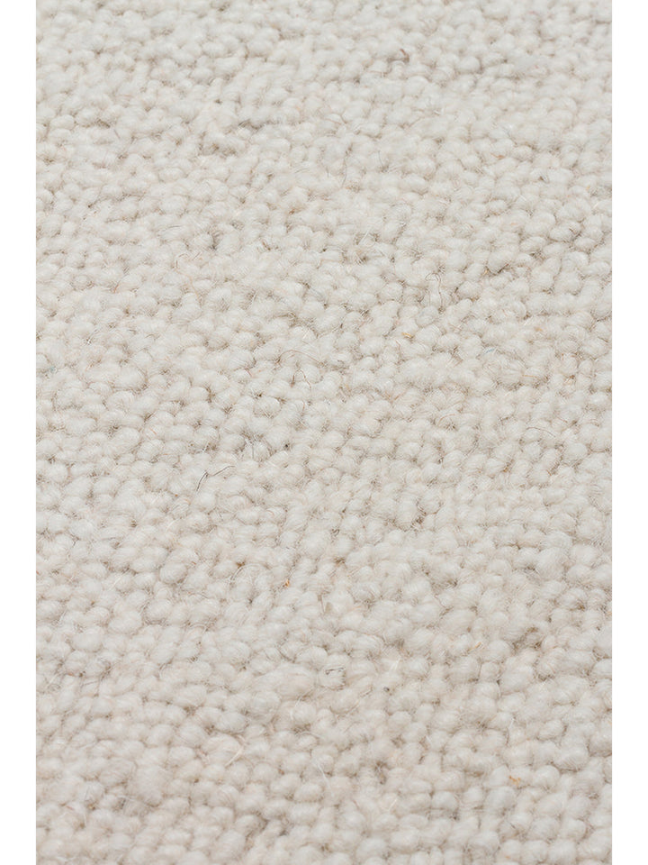 Agra Series Wool Polyester and Cotton Blend Handwoven Rug IVORY