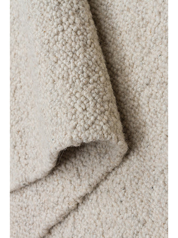 Agra Serie Woll-, Polyester- und Baumwollmischung handgeknüpfter Teppich SILVER