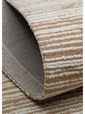 Tapis tissé à la main en mélange de laine et coton série Barcelona BEIGE