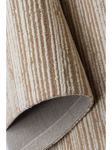 Tapis tissé à la main en mélange de laine et coton série Barcelona BEIGE