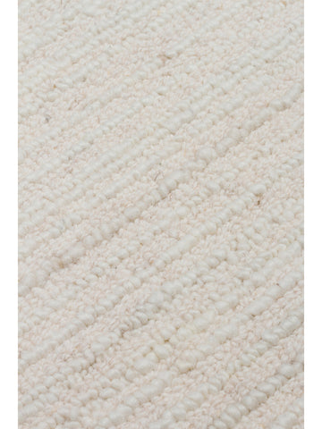 Barcelona Serie Woll- und Baumwollmischung handgeknüpfter Teppich IVORY
