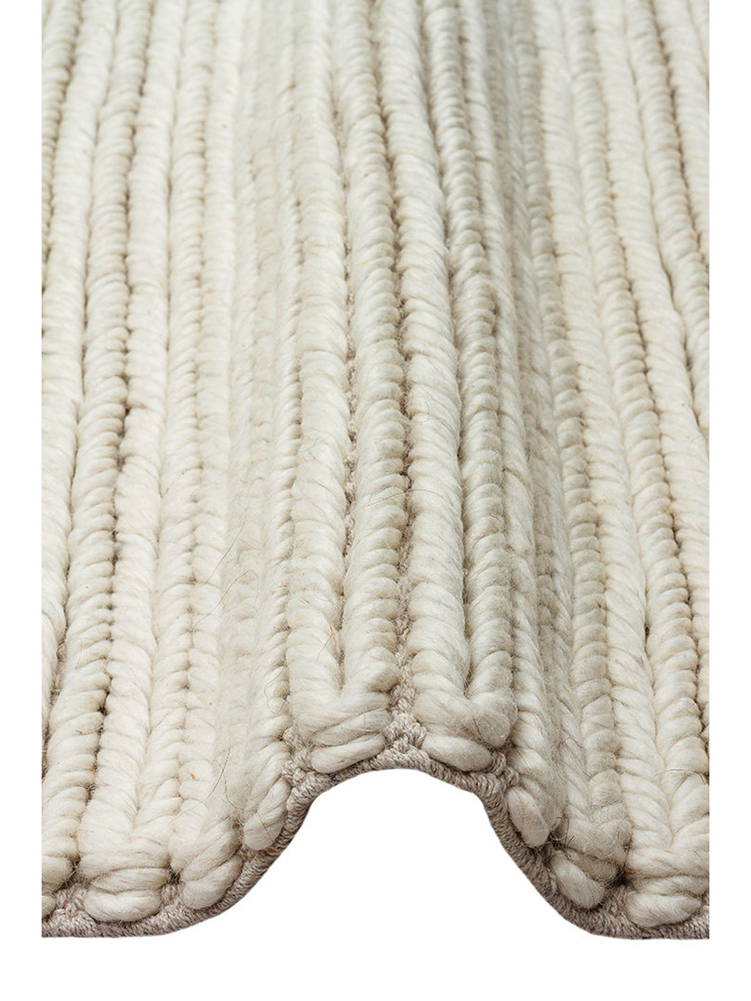 Bern Serisi El Dokuma Örgü Salon, Oturma Odası, Yatak Odası Halı IVORY - Carpetdocia