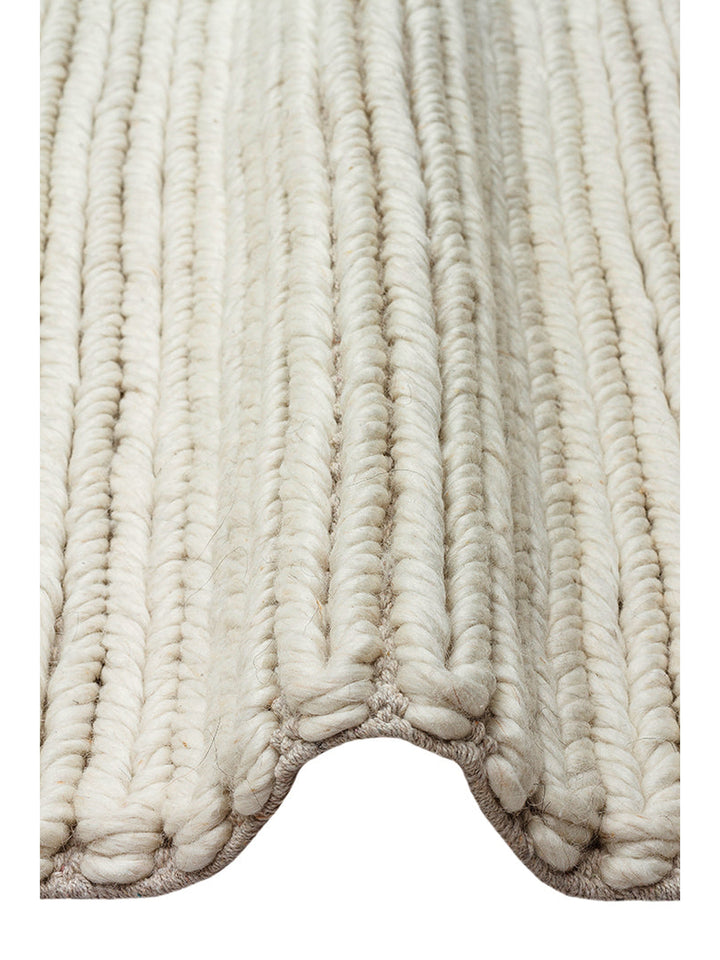 Bern Serisi El Dokuma Örgü Salon, Oturma Odası, Yatak Odası Halı IVORY - Carpetdocia