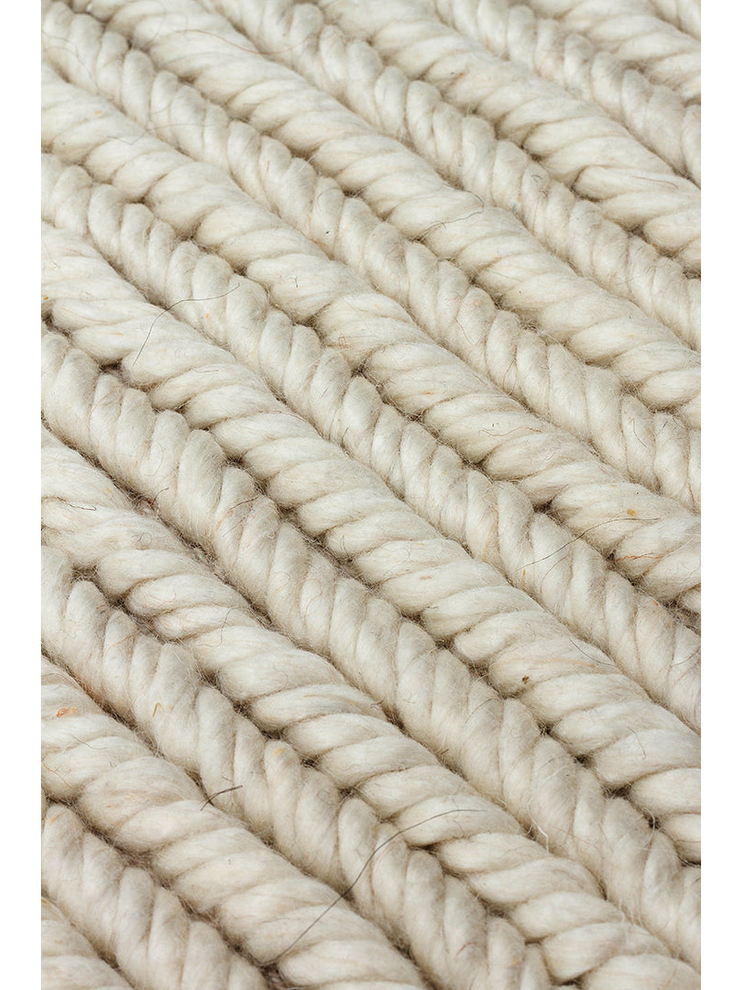 Bern Serisi El Dokuma Örgü Salon, Oturma Odası, Yatak Odası Halı IVORY - Carpetdocia