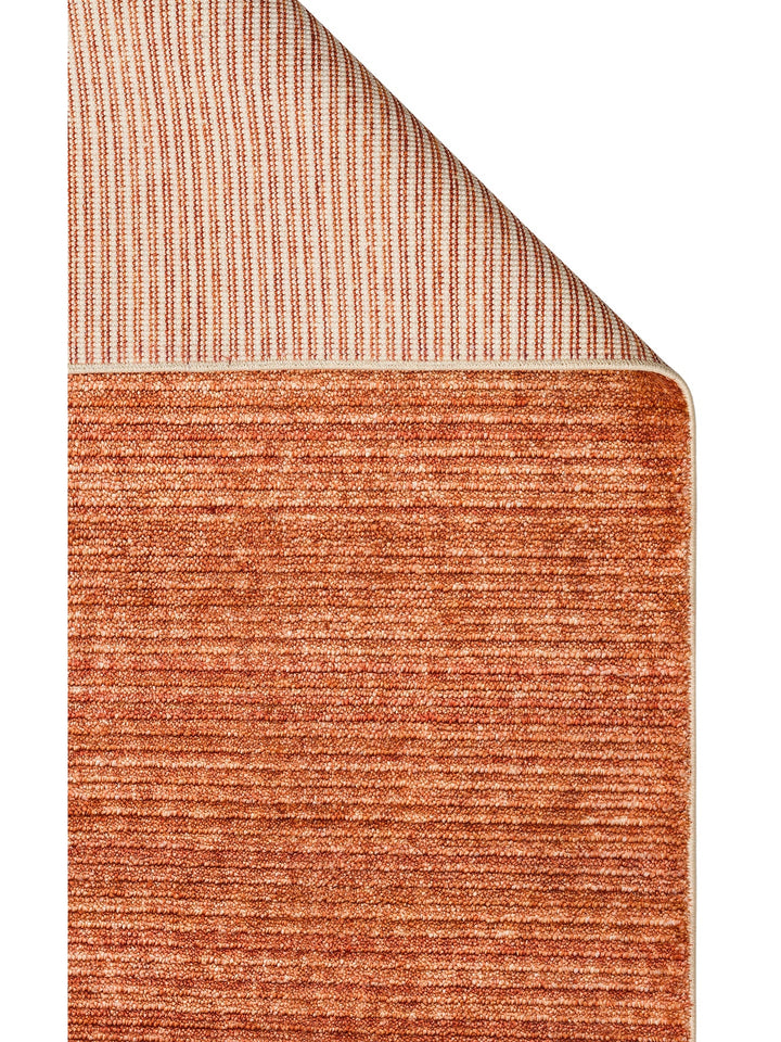 Brasilia El Emeğiyle Üretilen Modern Sade Şık TENCEL™ Özel Kara Tezgah Halısı PLAIN TERRACOTTA - Carpetdocia