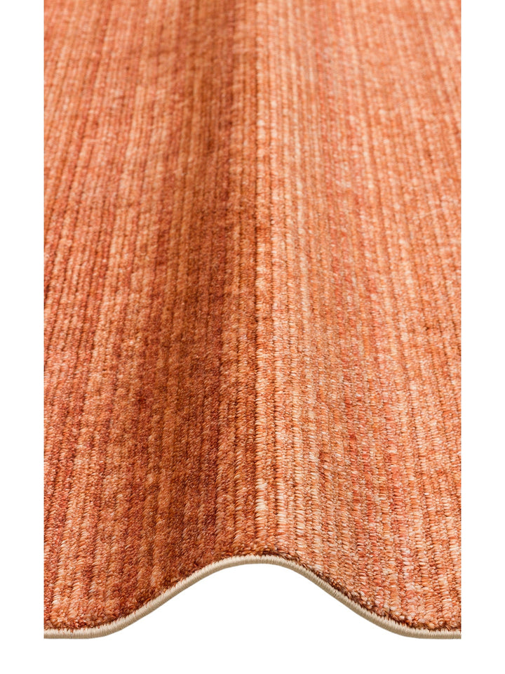 Brasilia El Emeğiyle Üretilen Modern Sade Şık TENCEL™ Özel Kara Tezgah Halısı PLAIN TERRACOTTA - Carpetdocia