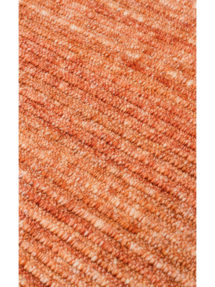 Brasilia El Emeğiyle Üretilen Modern Sade Şık TENCEL™ Özel Kara Tezgah Halısı PLAIN TERRACOTTA - Carpetdocia