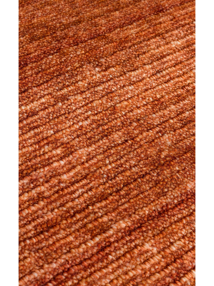 Brasilia El Emeğiyle Üretilen Modern Sade Şık TENCEL™ Özel Kara Tezgah Halısı PLAIN TERRACOTTA - Carpetdocia