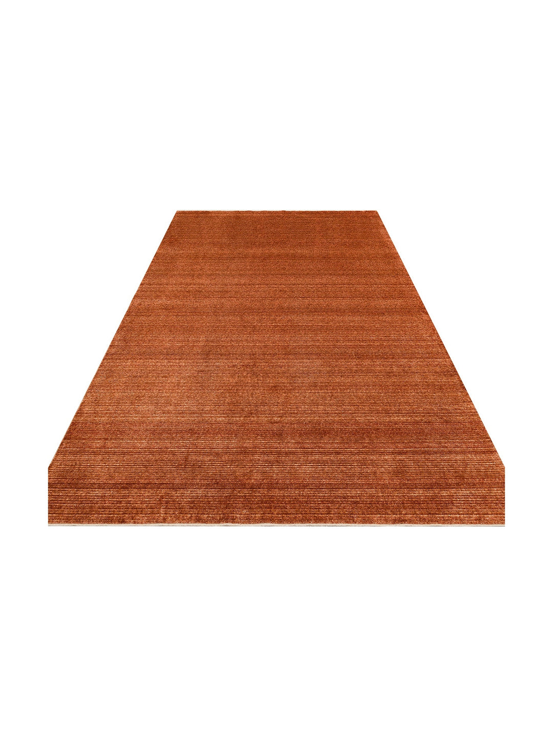 Brasilia El Emeğiyle Üretilen Modern Sade Şık TENCEL™ Özel Kara Tezgah Halısı PLAIN TERRACOTTA - Carpetdocia