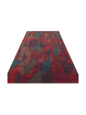 Burj Serisi %100 Naturel El Emeğiyle Üretilen TENCEL™ Kara Tezgah Halı 02 BERRY - Carpetdocia