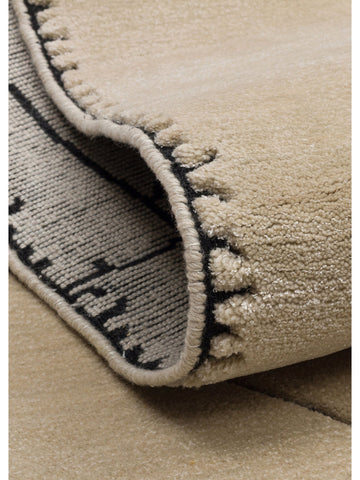 Dakar Serie Woll-, Rayon- und Polyester-Mischung handgeknüpfter Teppich BEIGE