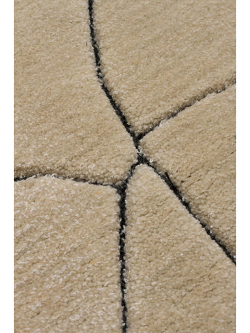 Dakar Serie Woll-, Rayon- und Polyester-Mischung handgeknüpfter Teppich BEIGE
