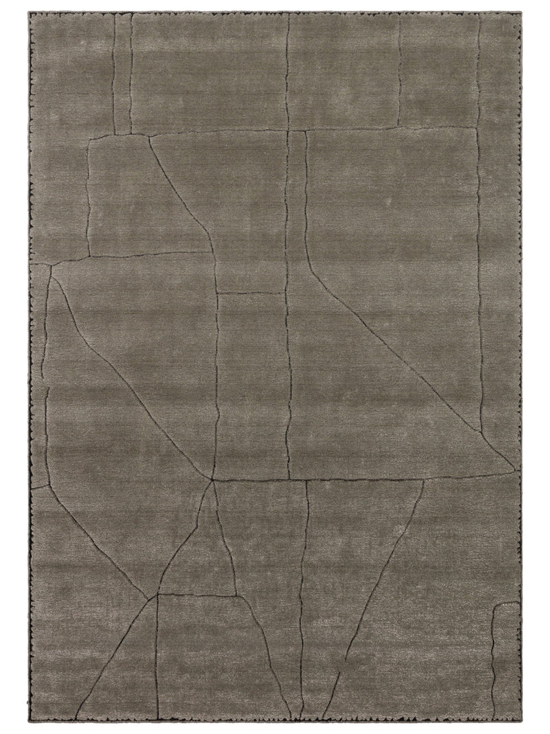 Dakar Series Wool Rayon and Polyester Blend Handwoven Rug GREY