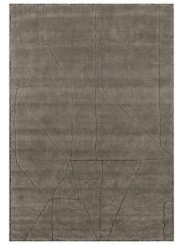 Dakar Serie Woll-, Rayon- und Polyester-Mischung handgeknüpfter Teppich GREY