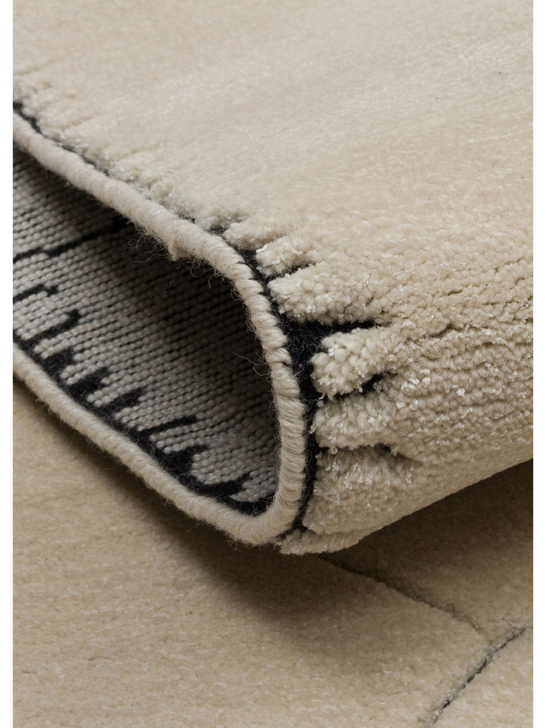 Dakar Series Wool Rayon and Polyester Blend Handwoven Rug IVORY