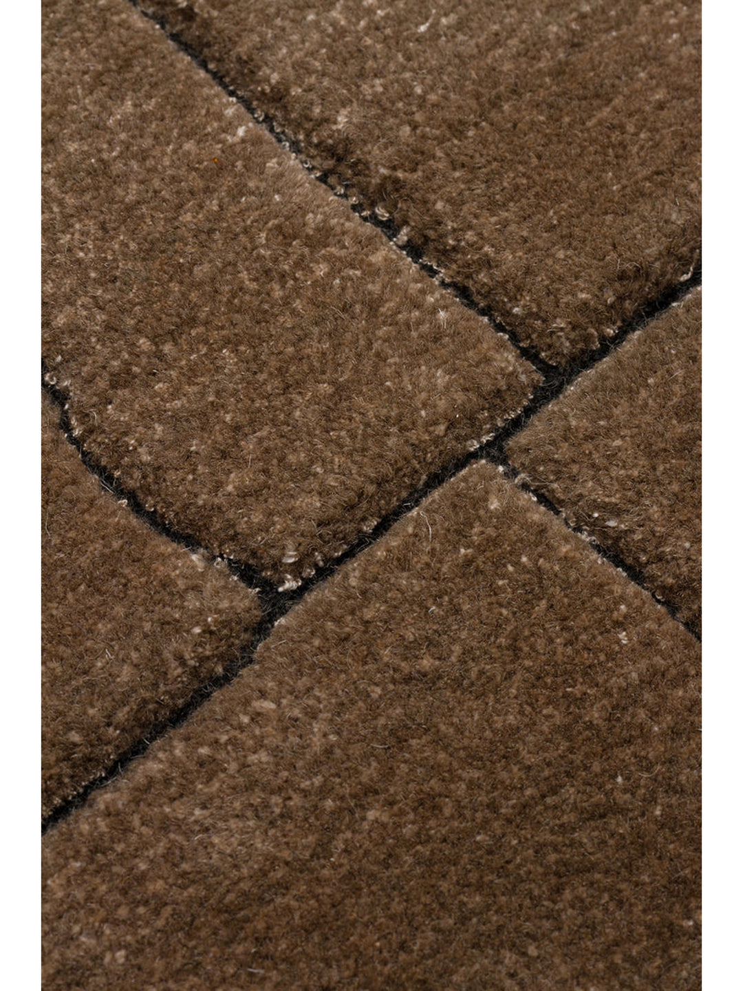 Tapis fait main en mélange de laine, rayonne et polyester de la série Dakar TAUPE