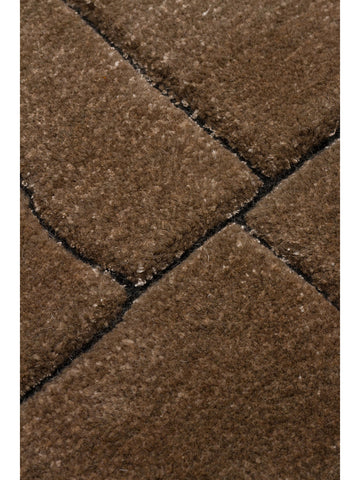 Dakar Serie Woll-, Rayon- und Polyester-Mischung handgeknüpfter Teppich TAUPE