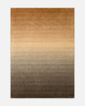 Tapis dégradé fait main en laine 100 % Nouvelle-Zélande pour salon et séjour de la série Donatella MARRON CENDRÉ