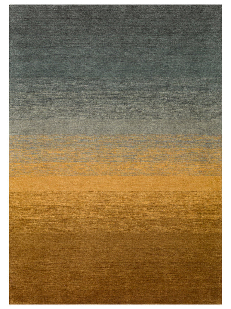 Donatella Series 100% New Zealand Wool Handwoven Gradient Living Room Carpet GOLD GREY