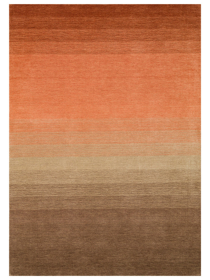 Donatella Serisi %100 Yeni Zelanda Yünü El Dokuma Gradyan Salon Oturma Odası Halı JAM BROWN - Carpetdocia