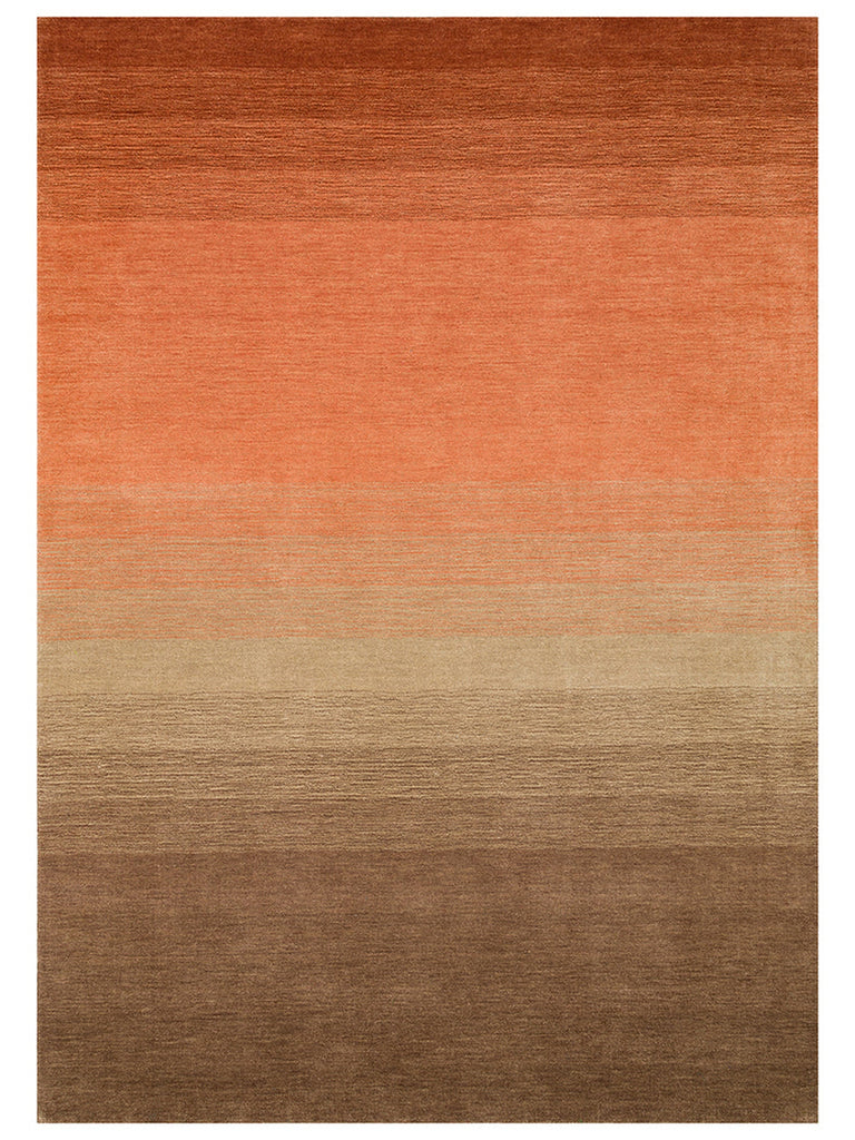 Donatella Series 100% New Zealand Wool Handwoven Gradient Living Room Carpet JAM BROWN