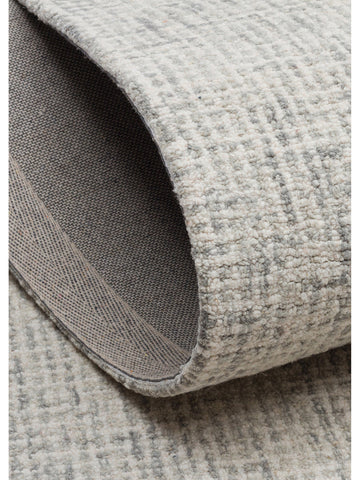 Tapis tissé à la main en mélange de laine et coton série Dublin SILVER