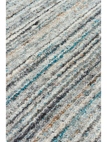 Helsinki Serisi %100 Naturel Yün ve Viskon El Dokuma Modern İskandinav Salon Oturma Odası Halı MRN - Carpetdocia