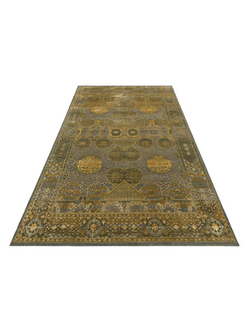 El dokuma Hindistan Jaipur halı Mineral Gri 198x295 cm stüdyo çekimi perspektif