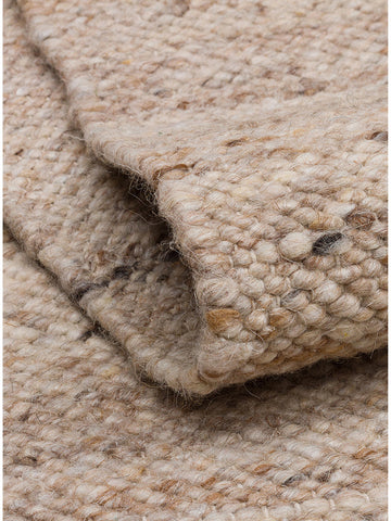Jakarta Serie Woll-, Polyester- und Baumwollmischung handgeknüpfter Teppich BEIGE