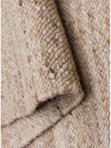 Jakarta Serie Woll-, Polyester- und Baumwollmischung handgeknüpfter Teppich BEIGE
