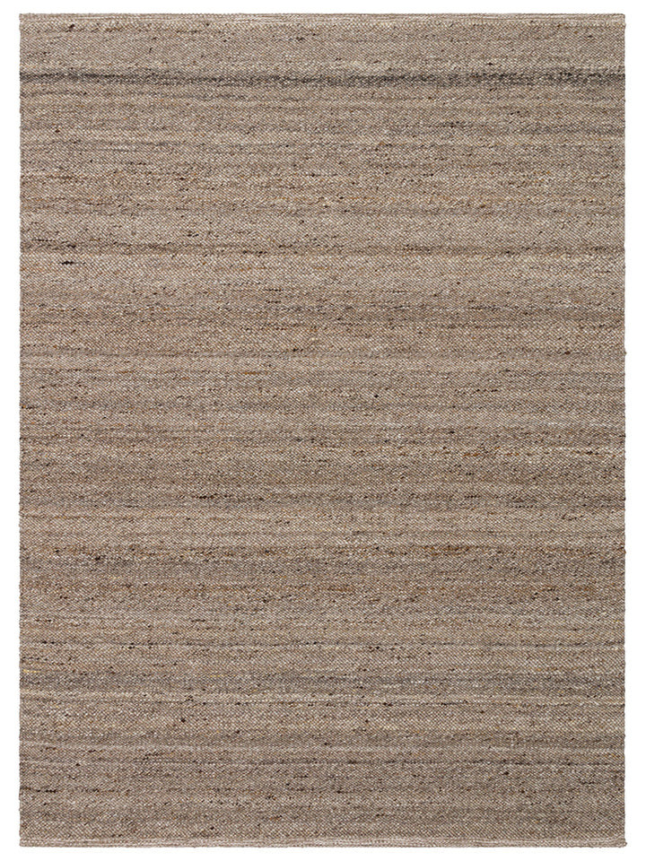 Jakarta Series Wool Polyester and Cotton Blend Handwoven Rug DARK STONE