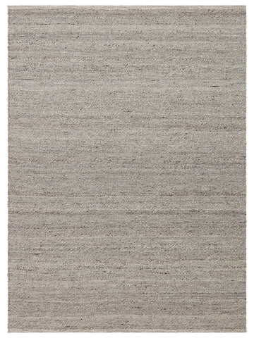 Jakarta Serie Woll-, Polyester- und Baumwollmischung handgeknüpfter Teppich SILVER