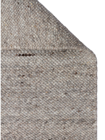 Jakarta Serie Woll-, Polyester- und Baumwollmischung handgeknüpfter Teppich SILVER
