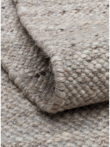Jakarta Serie Woll-, Polyester- und Baumwollmischung handgeknüpfter Teppich SILVER