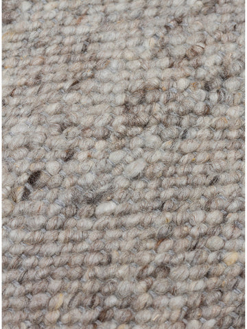 Jakarta Serie Woll-, Polyester- und Baumwollmischung handgeknüpfter Teppich SILVER