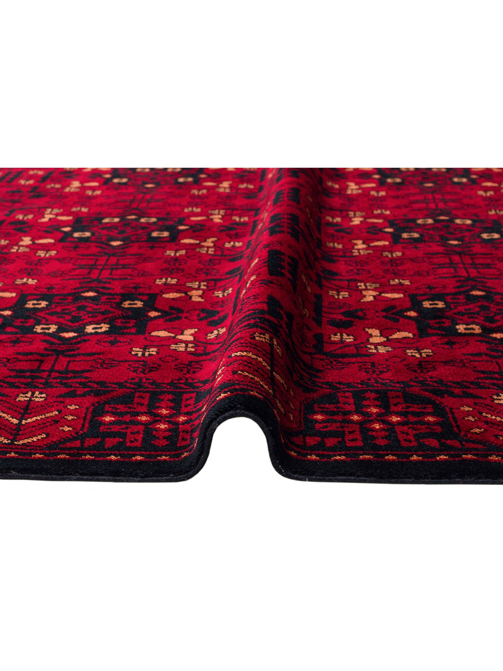 Kabil Afgan Desenli El Emeğiyle Özel Tezgahlarda Üretilen TENCEL™ Uşak Halısı 952 RED - Carpetdocia