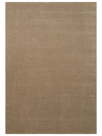 Milano Serie Woll- und Baumwollmischung handgeknüpfter Teppich BEIGE
