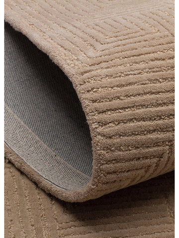 Milano Serie Woll- und Baumwollmischung handgeknüpfter Teppich BEIGE