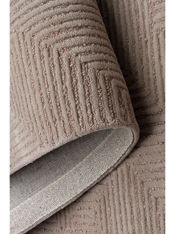 Milano Serie Woll- und Baumwollmischung handgeknüpfter Teppich GREY